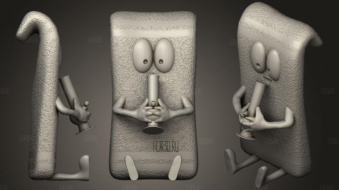 Towelie Relaxing stl model for CNC